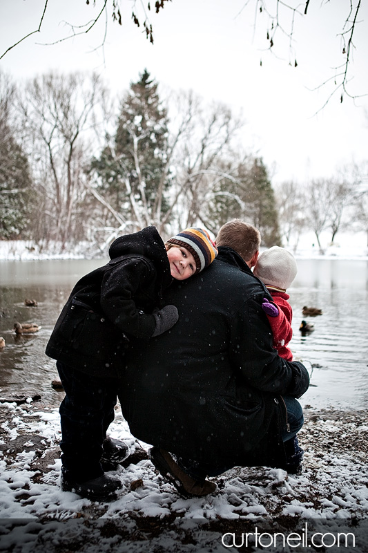 Alexander - Dad and kids by the pond