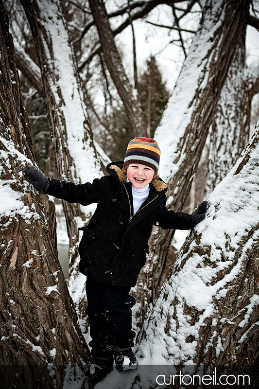 Alexander - Jaxon in a tree