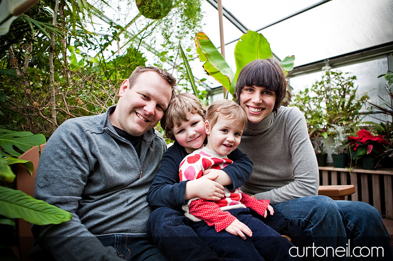Alexander - family in the greenhouse